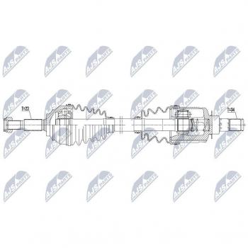 Veio de transmissão NTY NPW-RE-097