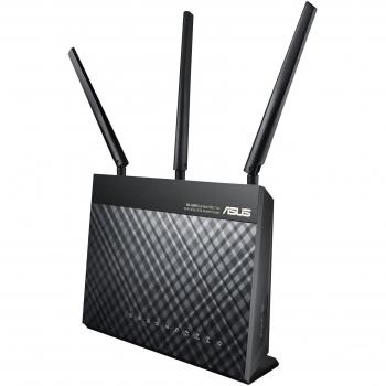 Asus DSL-AC68U AC1900 Modem Router ADSL/VDSL Dual-Band Wi-Fi Gigabit, USB 3.0, 4 Porte Gigabit, Hardware NAT, Broadcom TurboQAM Wi-Fi, 2 CPU, Supporto 3G/4G per Dongle USB e Smartphone Android