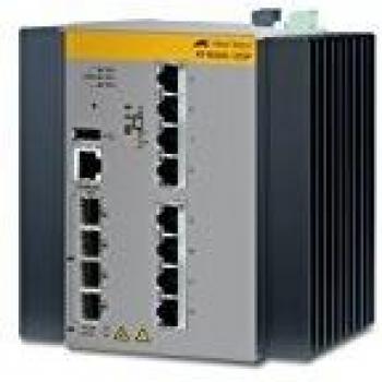 Allied Telesis AT-IE300-12GP-80 Managed L3 Gigabit Ethernet (10/100/1000) Black, Gray Support Power over Ethernet (PoE)