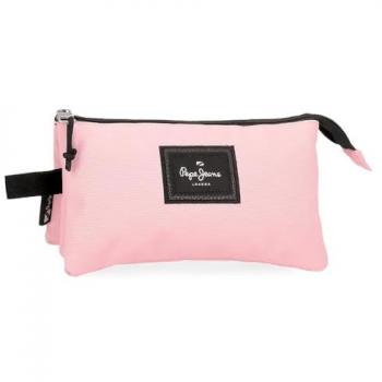 Estuche Pepe Jeans Aris Colorido de Tres Compartimentos
