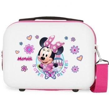 Joumma Bags. Neceser ABS Minnie Super helpers adaptable blanco -29x21x