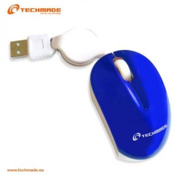 Mouse Mini USB Techmade XJ18 Blu
