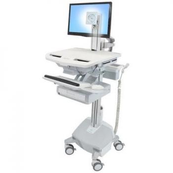 Ergotron StyleView Carrello multimediale in alluminio, grigio e bianco