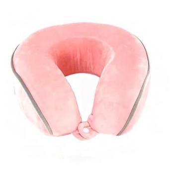 Almohada de Viaje para Cuello Cervical Oficina Avión Tren Coche Viscoelástica Espuma Memoria (Rosa) COSHANO