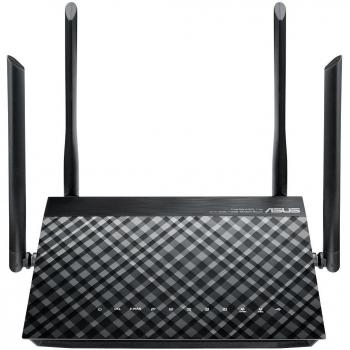 Asus DSL-AC52U Modem Router Wi-Fi, Dual-Band AC750, ADSL/VDSL, 1 Porta USB, 4 RJ45 Gigabit, 2 WAN e Supporto ADSL, Fibra, 3G/4G LTE, 4 Antenne Esterne