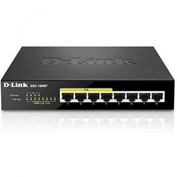 Switch D-Link DGS‑1008P 8 Porta Gigabit PoE