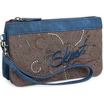 Cartera de Mujer Grande SKPAT con Asa y Lona Bordada