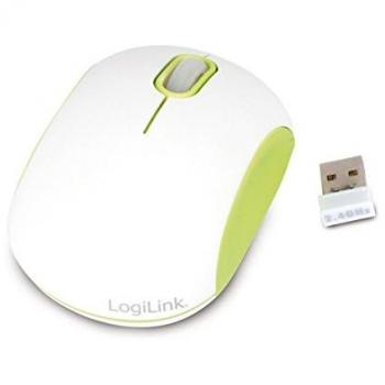 Mouse Senza Fili LogiLink Cooper Bianco e Verde