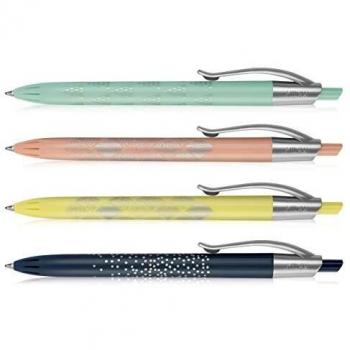 MILAN 176577914 Estuches de 4 bolígrafos P1, Multicolor (Azul, Amarillo, Rosa y Verde), 14 Paquetes
