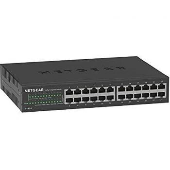 Netgear GS324 Switch Non Gestito Gigabit Ethernet 10-100-1000 Supporto Power Over Ethernet Nero