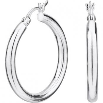 Pendiente aro plata de ley