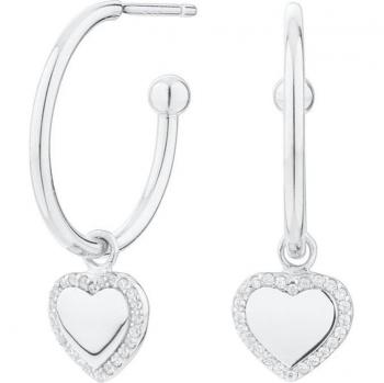 Pendientes Cube Aro Corazón ITEMPORALITY SEA-101-060-UU Mujer plata
