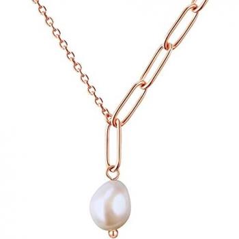 Cadena Perlas Valero Oro Rosa