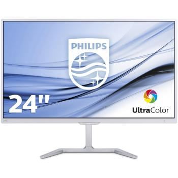 PHILIPS 246E7QDSW 23.6 BIANCO PLS VGA/DVI/HDMI, MHL, FLICKER-FREE