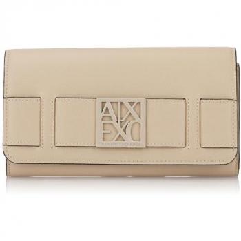 Armani Exchange Tarjetero Logo Beige Mujer