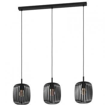 Lámpara Colgante Lineal Eglo Romazzina Negro 3xE27