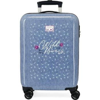 Maleta de cabina Movom Wild Flowers rígida 55cm denim