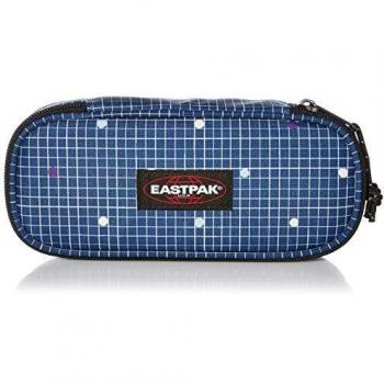 Eastpak Oval Single Estuche, 22 cm, Azul (Little Grid)