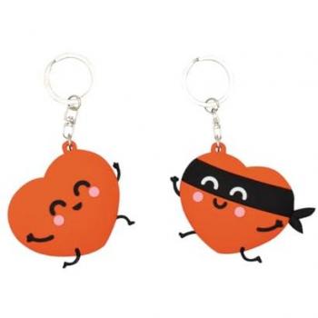 Conjunto de 2 llaveros Mr. Wonderful: Corazón + Corazón Bandido