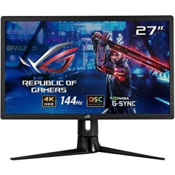 ASUS ROG Strix XG27UQR Monitor Gaming 27”, 4K (3840x2160), 144Hz, IPS, Tempo Di Risposta 1ms, G-SYNC, DisplayHDR 400, Display Stream Compression, DCI-P3 90percento, Posizione Regolabile, Nero