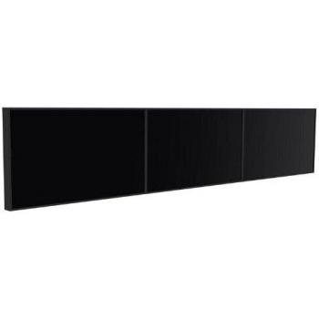 Supporto a Parete Alluminio Nero 100 x 400 mm