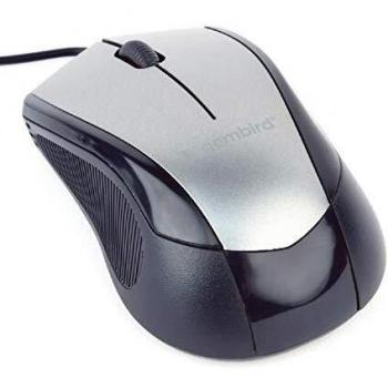GEMBIRD MUS-3B-02-BG Mouse Ottico USB Nero/Grey