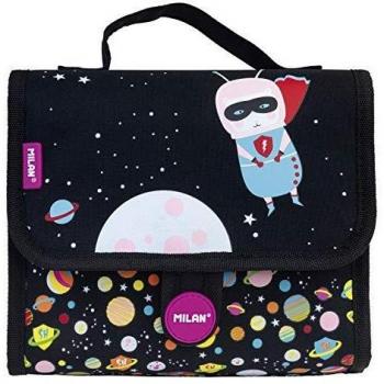 Maletín 2 estuches con contenido Super Héroes Espacio Rosa