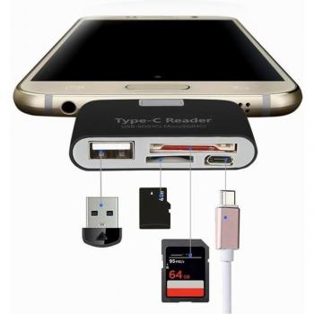 SmartPort 4 en 1: PC portátil + Teléfono + TF/SD + USB-C