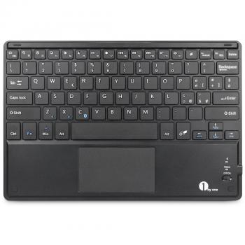 DiaField 1 BY ONE Tastiera Bluetooth Ultra Sottile con Multi Touch Integrato Touch Pad e Batteria Ricaricabile per Android, iOS e Windows, Nera