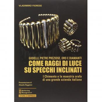 Gioielli, pietre preziose, oro e diamanti. Come raggi di luce su specchi inclinati
