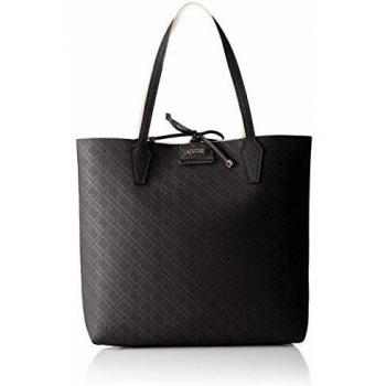 Guess Bobbi, Bolso tipo tote para Mujer, Multicolor (Negro/Nude/Barcelona), 42.5x35x12.5 centímetros (An x Al x L)