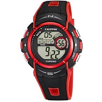 Calypso Reloj Modelo K5610/5 de la colección Digital FOR Man, Caja de 44,8 mm con Correa de plástico Negro para Caballero