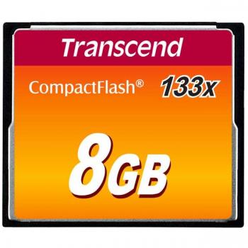 Transcend Compact Flash 133x TS8GCF133 Memory Card, 8 GB