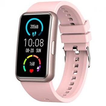 Abyx Fit Etna – Reloj Inteligente Curvo Rosa Empolvado