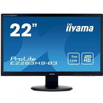 Iiyama ProLite E2283HS-B3 Monitor LED Ultra HD con tecnologia FreeSync e risoluzione 4K Ultra HD (VGA, HDMI, DisplayPort) Nero
