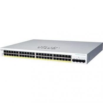Cisco business 220 cbs220-48t-4g switch gestito l2 48 x 10/100/1000 + 4 x gigabit sfp (uplink) montabile a rack bianco