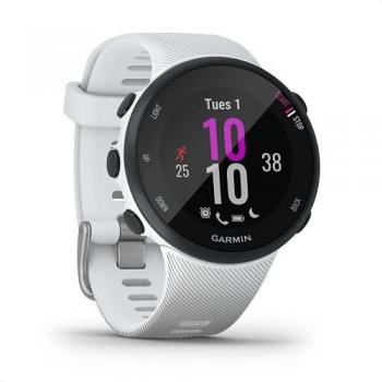 Reloj inteligente Garmin Forerunner 45S, notificaciones, frecuencia cardíaca, GPS, blanco