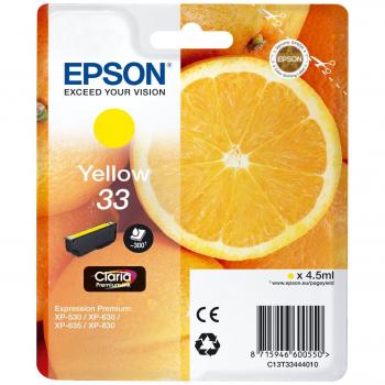 Epson Consumer Ink (S1) SGLPCK Yellow 33 Prem.Ink Prem.Ink Yellow Standard