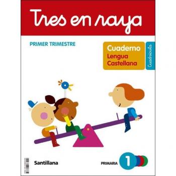 TRES EN RAYA CUADERNO LENGUA CUADRICULA 1 PRIMARIA 1 TRIM (Tapa blanda).