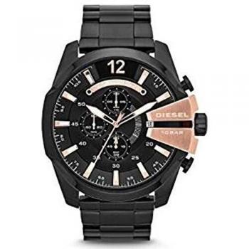 Reloj cronógrafo Diesel Mega Chief para hombre, caja de acero inoxidable de 51 mm