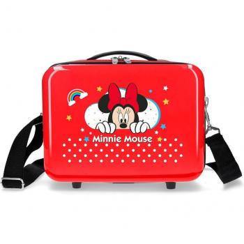 Neceser ABS Minnie Rainbow Adaptable Rojo