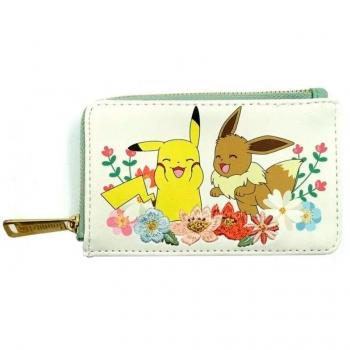Monedero Floral Pikachu y Eevee – Colección Oficial Loungefly