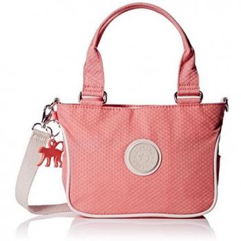 Kipling Emmalee S, Bolsa de Asa Superior para Mujer, Rosa (Dots Shell Pink), 25x16x7.5 cm
