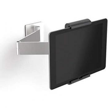 Durable Tablet Holder Wall Arm, Porta Tablet da Parete con Braccio Estendibile, Robusto, Versatile, Applicazione Stabile e Sicura, 95 x 225 x 170 mm, Argento