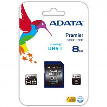 ADATA ASDH8GUICL10‑R Premier Class 10 SDHC UHS‑I