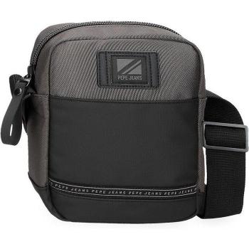 Pepe Jeans. Bandolera pequeña Stratford dos compartimentos gris