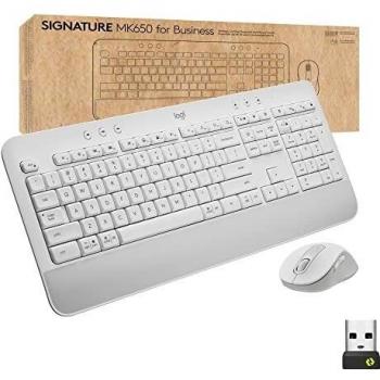 Logitech signature mk650 combo for business tastiera mouse incluso ufficio bluetooth qwerty inglese britannico bianco