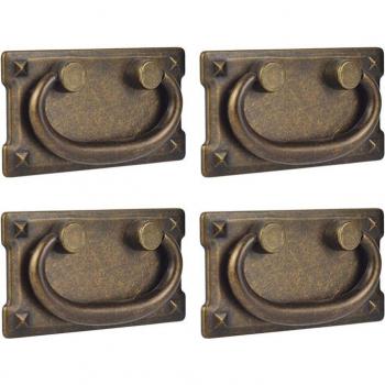 4 Uds Tiradores de Bronce Vintage para Cajones y Puertas