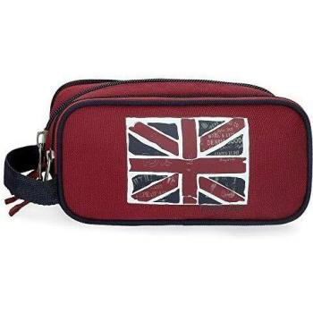 Pepe Jeans Andy Carry 3 Comp, Estuche Triple Cremallera Niños, Rojo