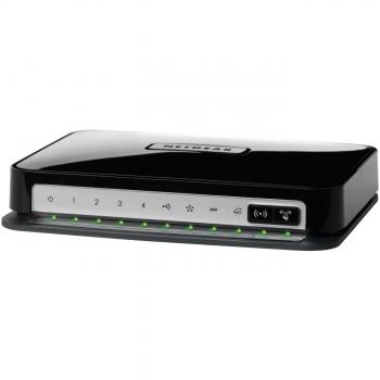 Netgear DGN2200 Modem Router ADSL2+ Wi-Fi N300 Mbps Fast Ethernet 4 Porte 1 Porta WAN USB 2.0 Versione 4 Nero Italia